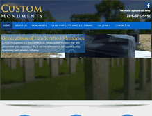 Tablet Screenshot of custommonumentsma.com